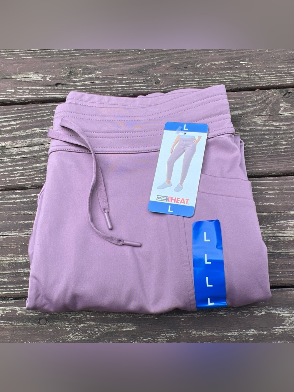 32 Degrees Heat Womens Tech Fleece Jogger Pants Morning Fig,Casual Athletic|Sz:L